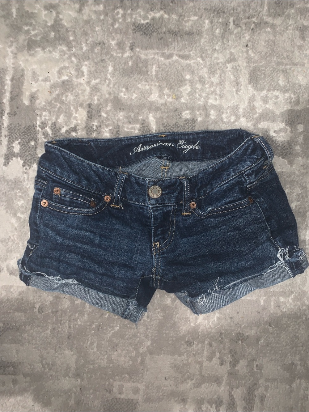 Vintage American Eagle Outfitters Dark Blue Denim Jean Shorts